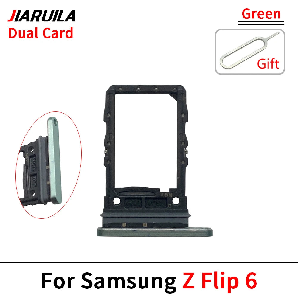 10Pcs/Lot, New For Samsung Z Flip 2 3 4 5 6 5G F711 F721 F731 F741 SIM Card Tray Slot Holder Adapter Accessories Samsung phone repair parts
