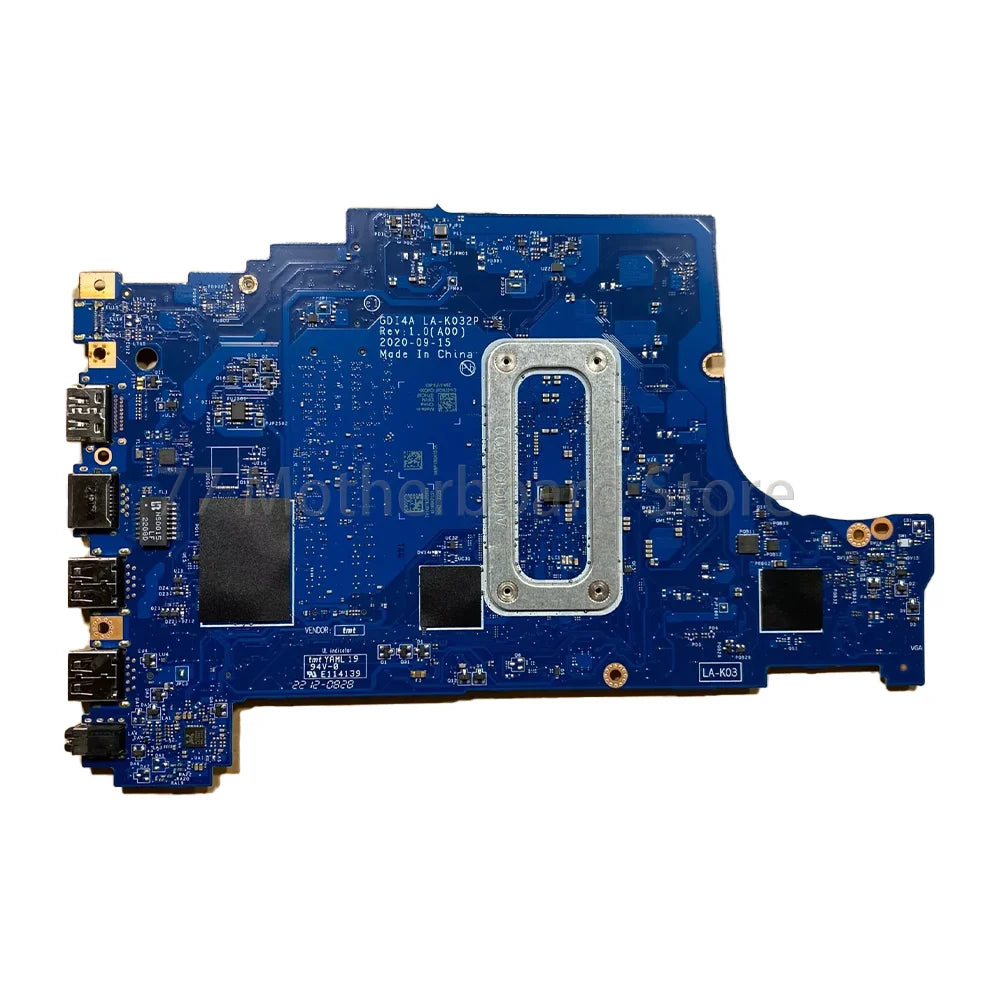 Laptop Motherboard LA-K032P For Dell Vostro 3400 3500 Inspiron 3501 Notebook With CPU I3-1115G4 I5-1135G7 I7-1165G7 100% Tested Dell laptop repair parts