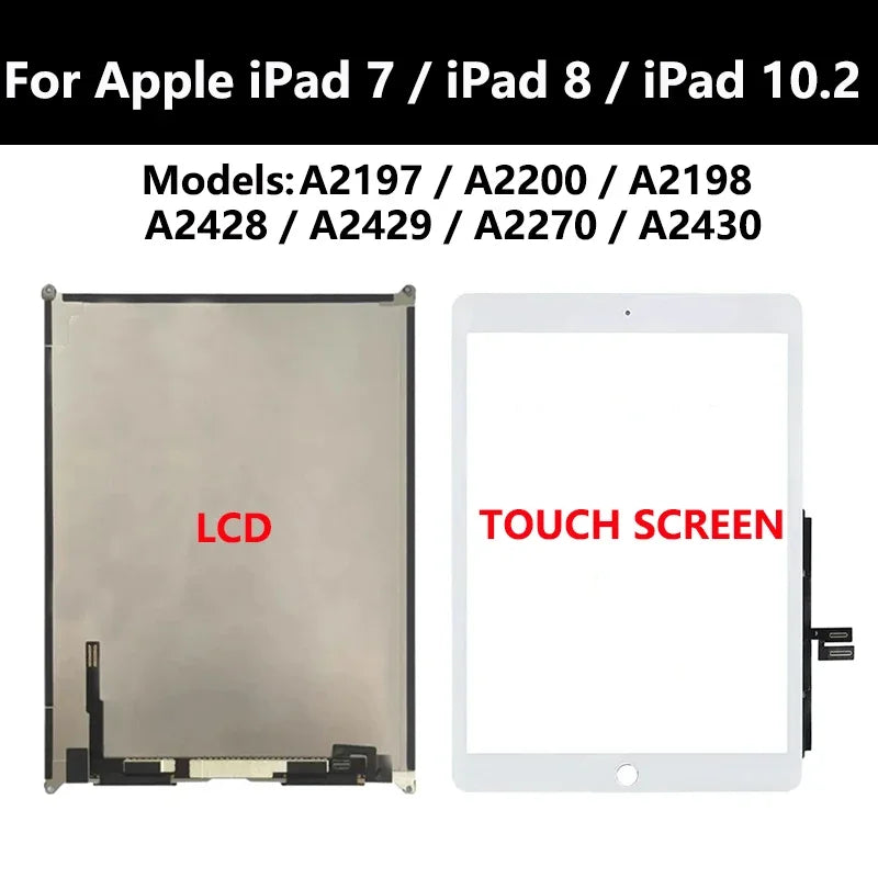 LCD Touch Screen For Apple iPad 7 8 9 iPad 10.2 2019 2020 2021 A2197 A2270  Assembly Digitizer Front Glass Display Panel Replace  iPad repair parts