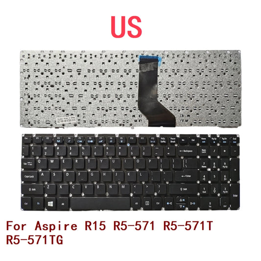 New US Language  Keyboard For Acer Aspire R15 R5-571 R5-571T R5-571TG Notebook PC Replacement Keyboard Acer laptop repair parts