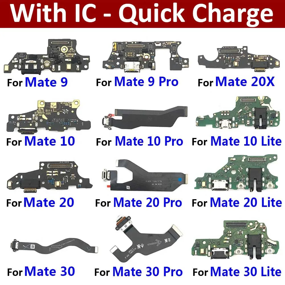 Dock Connector Charging Port Flex Cable For Huawei Mate 9 10 20 30 Pro Lite 20X USB Flex Cable Replacement Huawei phone repair parts