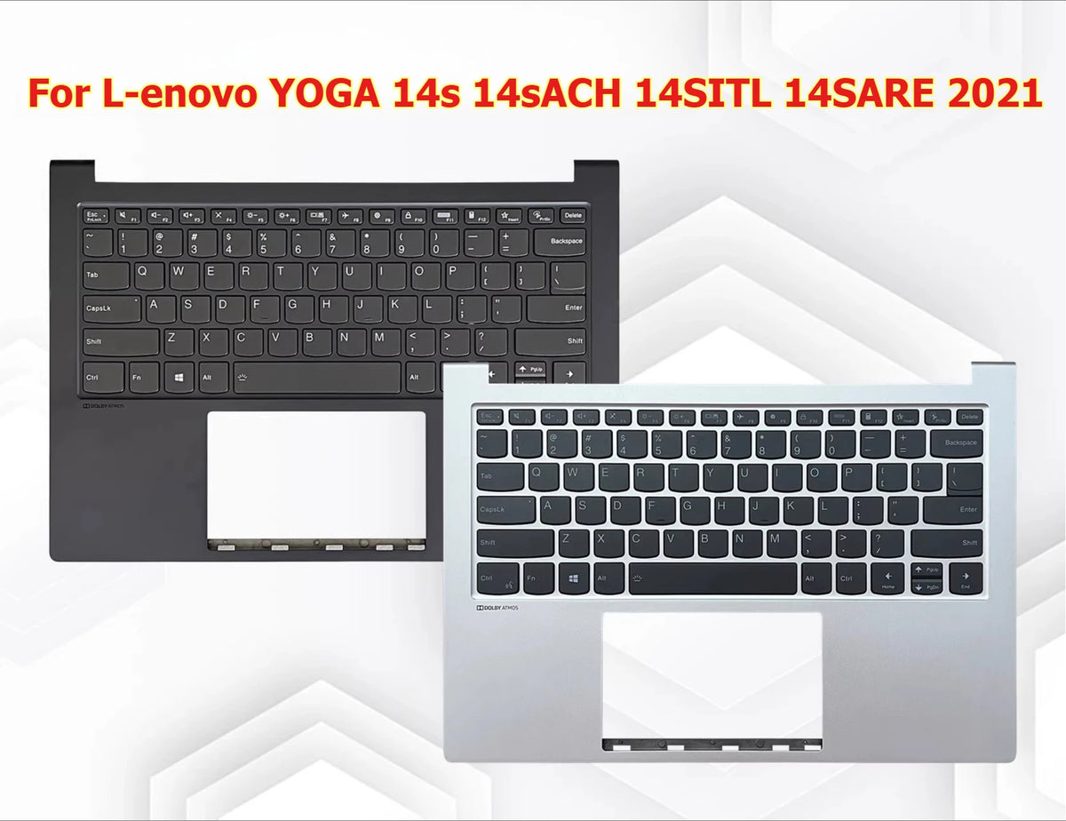 Upper case keyboard for Lenovo YOGA 14s 14sACH 14SITL 14SARE 2021 C shell topcase palmrest keybooard cover touchpad 5CB1C19314 Lenovo laptop repair parts