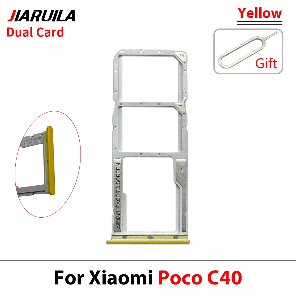 New SIM Card Slot SD Card Tray Holder Adapter For Xiaomi Poco C40 C65 C75 Repair Parts  Xiaomi  Xiao mi phone repair parts