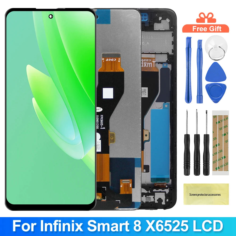 X6525 Display Lcds For Infinix Smart 8 Mobile Phone Lcd For lnfinix Smart 8 LCD Screen Replacement Parts Infinix phone repair parts