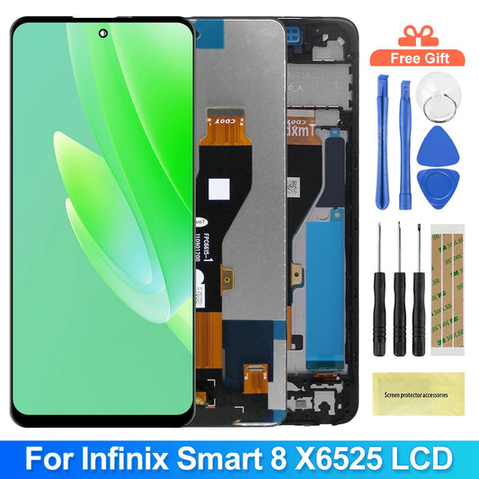 X6525 Display Lcds For Infinix Smart 8 Mobile Phone Lcd For lnfinix Smart 8 LCD Screen Replacement Parts Infinix phone repair parts