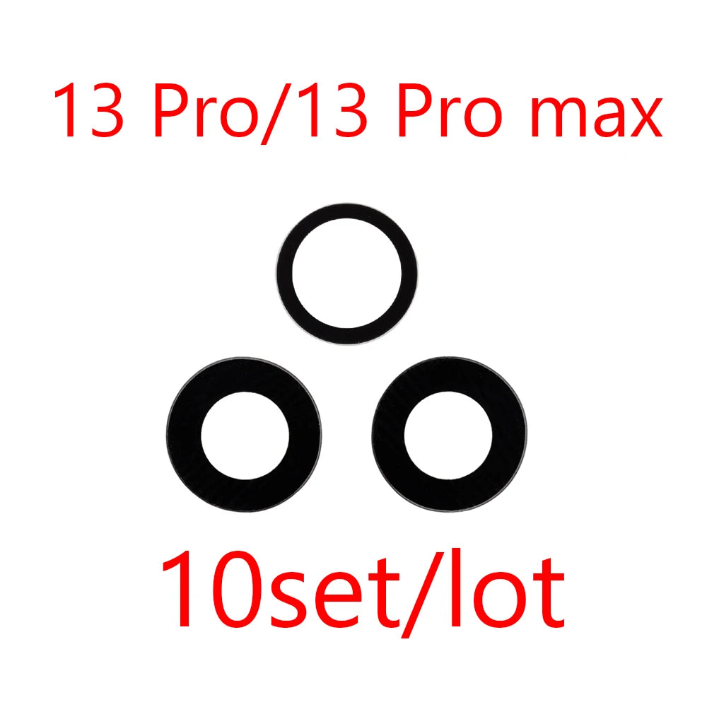 10pcs Rear Back Camera Lens Glass for iPhone 14 13 Pro Max 12 11 ProMax Mini XR XS XSMax X 7 8 Plus 6 6s SE with Glue Sticker iPhone phone repair parts