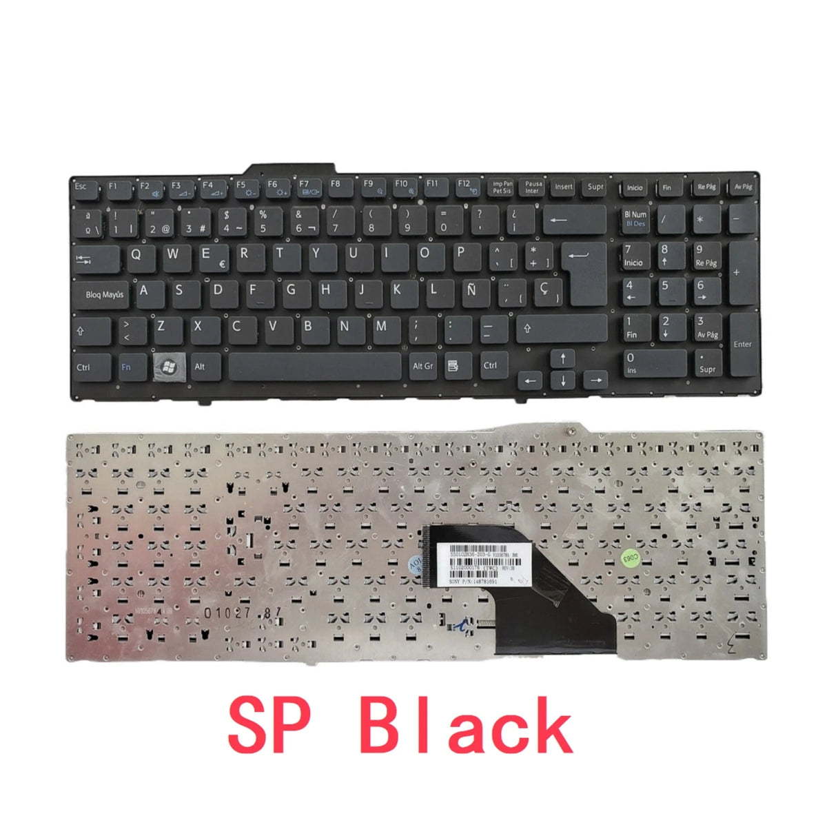 New Spanish Laptop Keyboard For Sony VPC-F11 VPC-F12 VPC-F13 F136 F138 F117 F170 F119 Notebook PC Replacement  SONY laptop repair parts