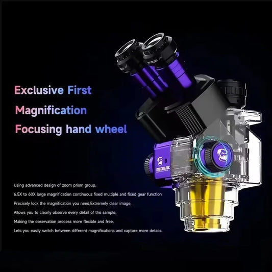 MECHANIC ROBOT Z4 6560T 7060T Trinocular Stereo Industrial Microscope Continuous Zoom WF10X25 for Phones PCB repair tools Sets Professional Repair Tools