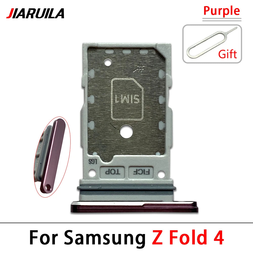 New For Samsung Z Fold 2 3 4 5 6 F916 F926 F936 F946 Micro Nano SIM Card Holder Tray Slot Holder Adapter Socket Samsung phone repair parts