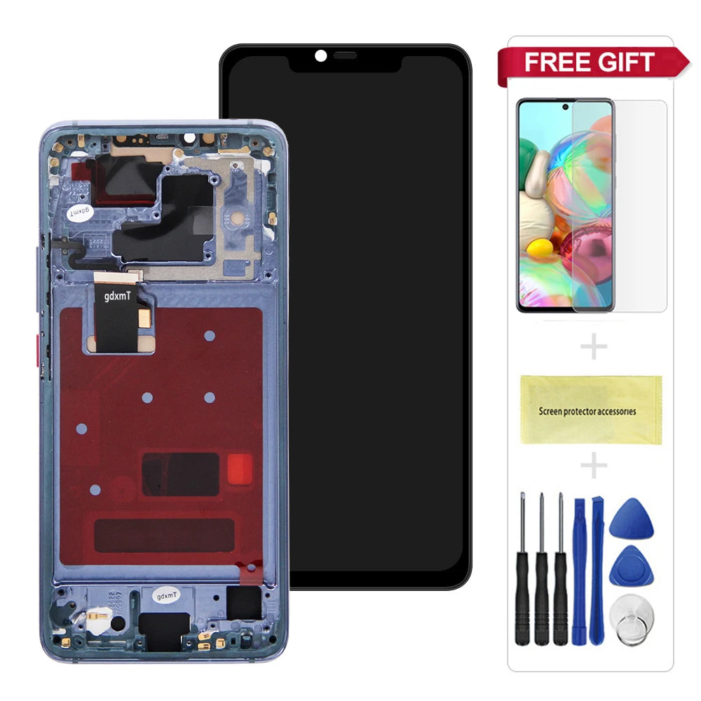 tft Display Screen with Frame for Huawei Mate 20 Pro, for Huawei Mate 20 Pro LYA-L09 LYA-L29 Lcd Display Touch Screen Assembly HUAWEI phone repair parts