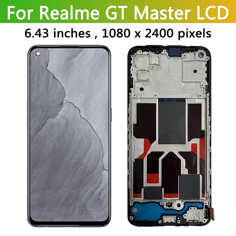 Super AMOLED for Oppo Realme GT Master Edition RMX3363, RMX3360 Pantalla LCD Display Touch Panel Screen Digitizer Assembly Oppo phone repair parts Realme phone repair parts