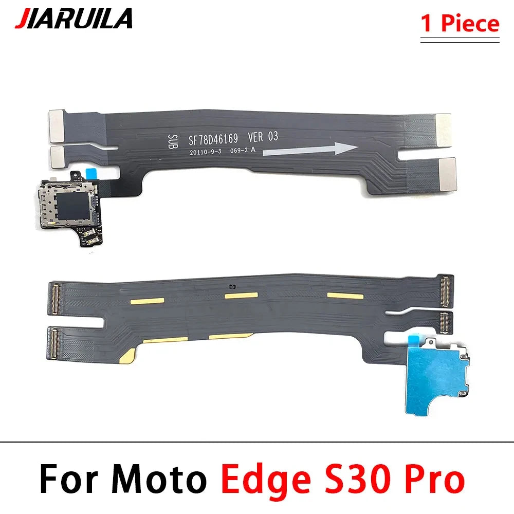 For Motorola Moto Edge 20 30 40 X30 Pro Neo Fusion Lite Ultra Plus Sim Card Reader Holder Connector Main Mainboard Flex Cable Motorola phone repair parts