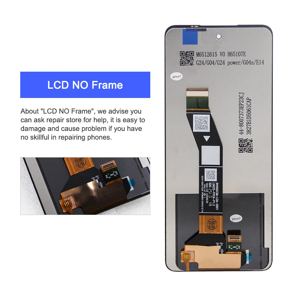 6.56“ For Motorola Moto G24 Power Display LCD Touch Panel Digitizer Assembly Screen For Moto G24 Power With Frame Replacement Motorola phone repair parts