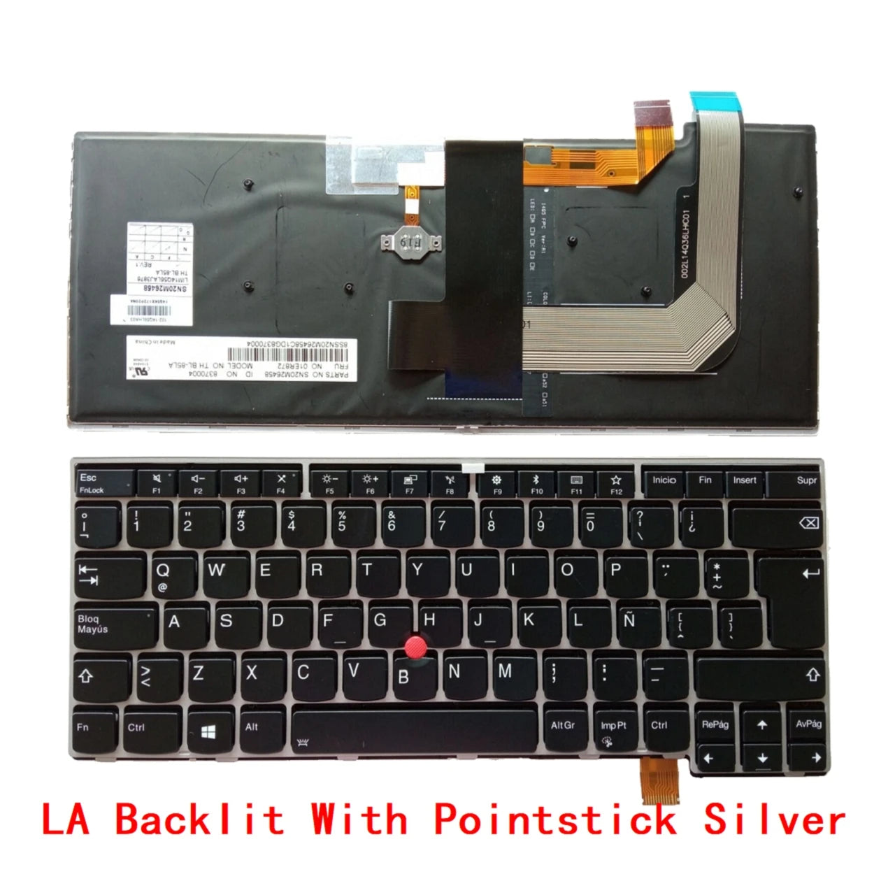 New US Russian Spanish Latin Laptop Backlit Keyboard For Lenovo Thinkpad T470S Notebook PC Replacement F10 with Bluetooth Lenovo laptop repair parts