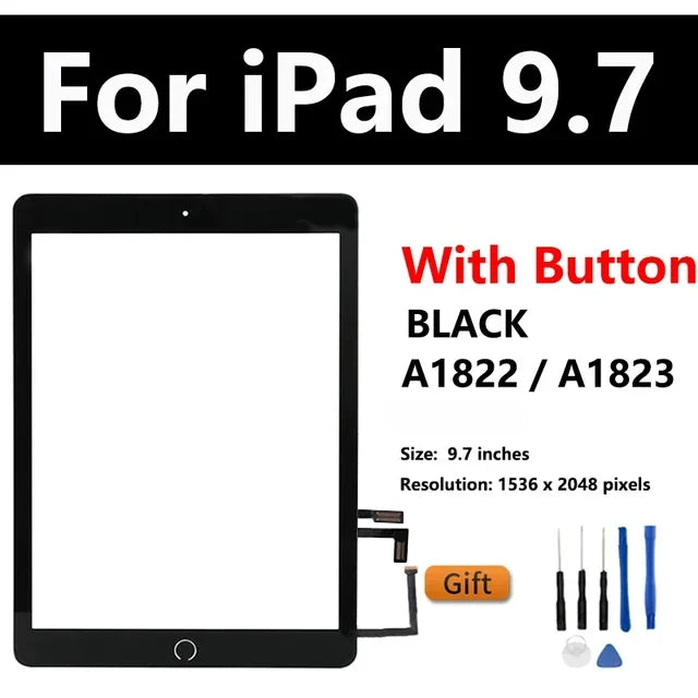 LCD Touch Screen For Apple iPad 5 5th Gen A1822 A1823 iPad 9.7 2017 Assembly Digitizer Front Glass Display Panel Replacement  iPad repair parts