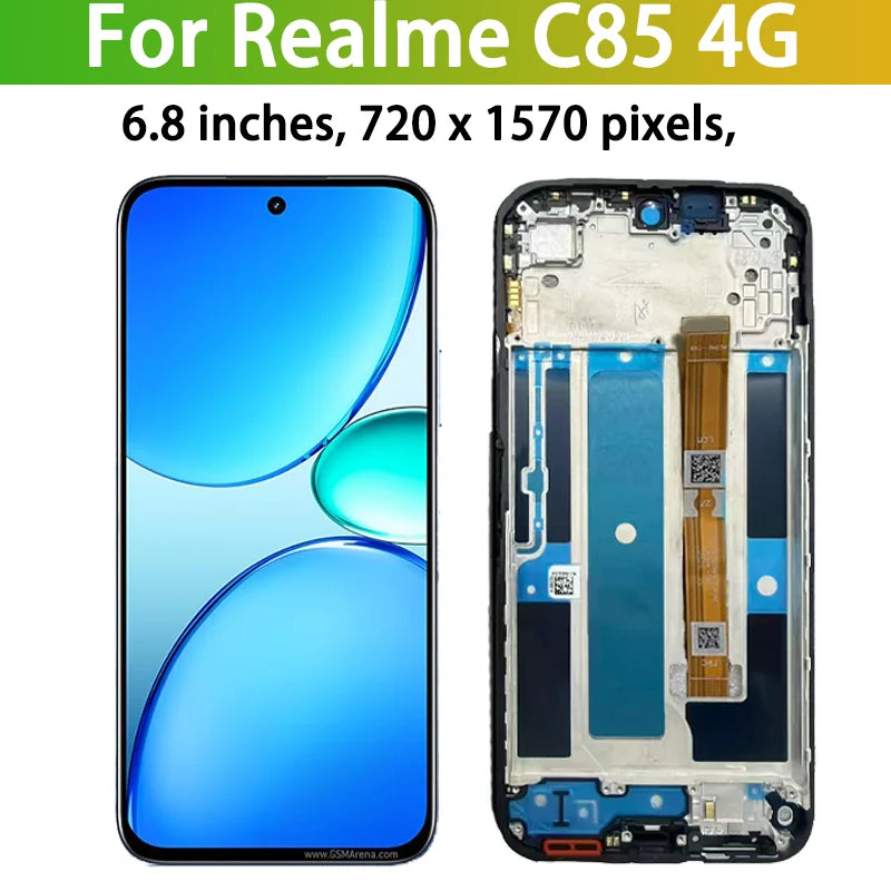 6.8"High Quality For Realme C85 4G LCD RMX5566 Display Touch Screen Digitizer For Realme C85 4G Display Replacement Oppo phone repair parts Realme phone repair parts
