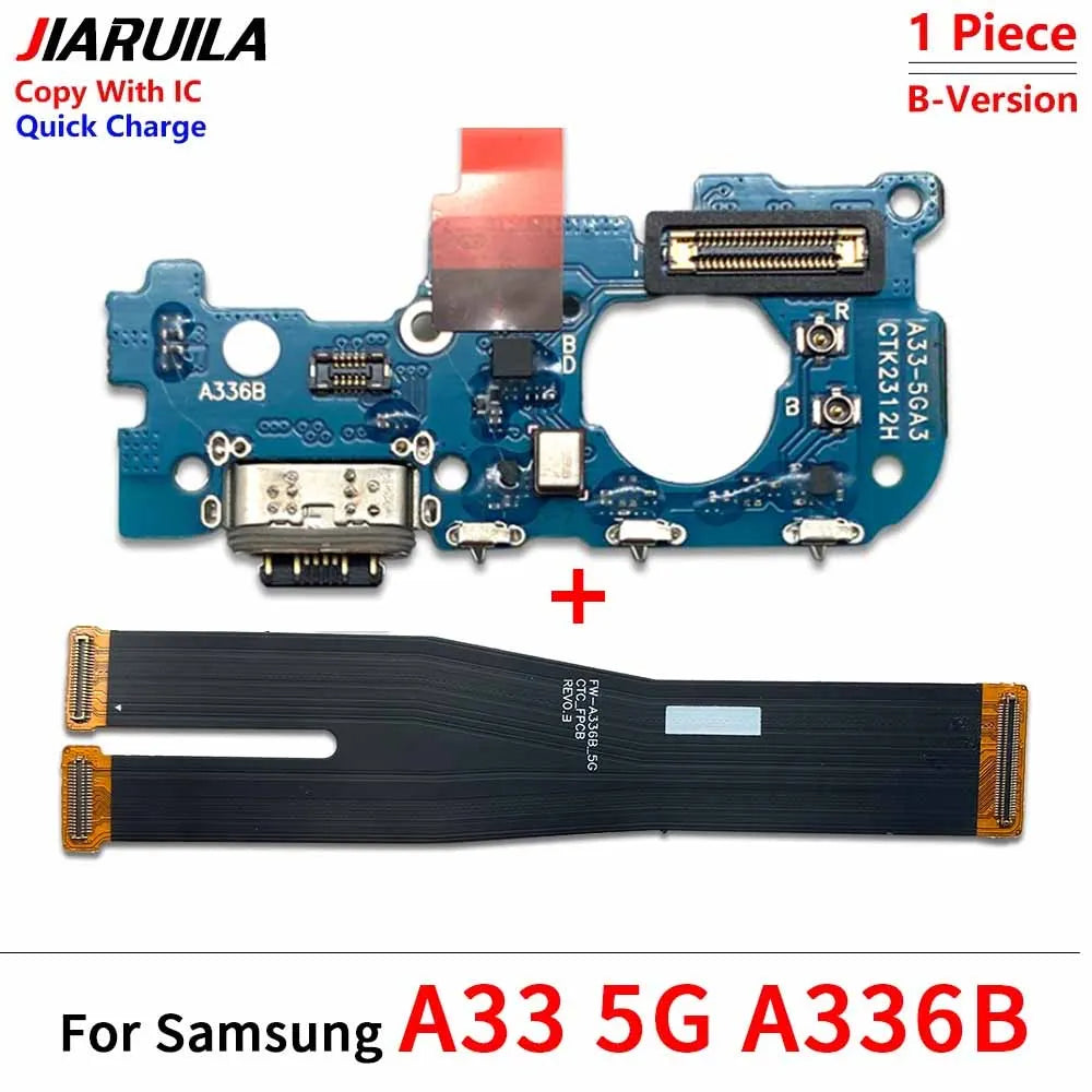 10Pcs, Dock Connector Micro USB Charger Charging Port Main Flex Cable For Samsung A22 A32 A52 A72 A33 A53 A24 A34 A54 4G 5G Samsung phone repair parts