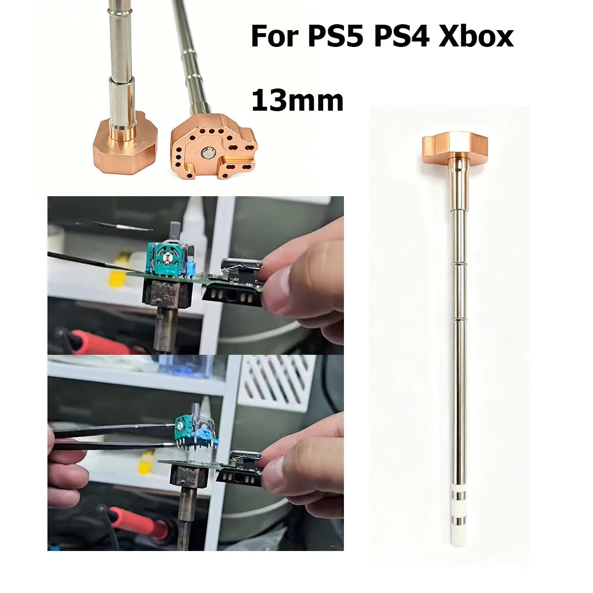 1/2PCS T12 Heating Core 13mm Joystick Removal Soldering Iron Tip for PS4 PS5 Xbox Switch PRO Joystick Disassembly Repair Tools  Game console repair parts
