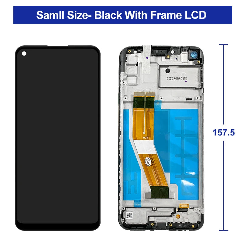 6.4'' A11 Display Screen With Frame, for Samsung Galaxy A11 A115 A115F/DS A115F Lcd Display Touch Screen Digitizer Replacement Samsung phone repair parts