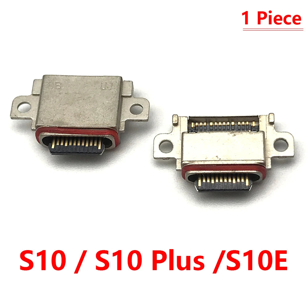10Pcs，USB Port Charger Jack Connector socket charging port For Samsung S25 S21 S22 S10 S20 S23 S24 S10e Plus Ultra FE Samsung phone repair parts