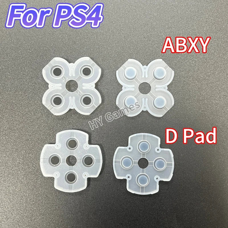 100pcs Silicone conductive Rubber Pads ABXY D Pad Buttons for Playstation 4 PS4 game pad Controller JDM-050-055 030 040 001 011  Game console repair parts