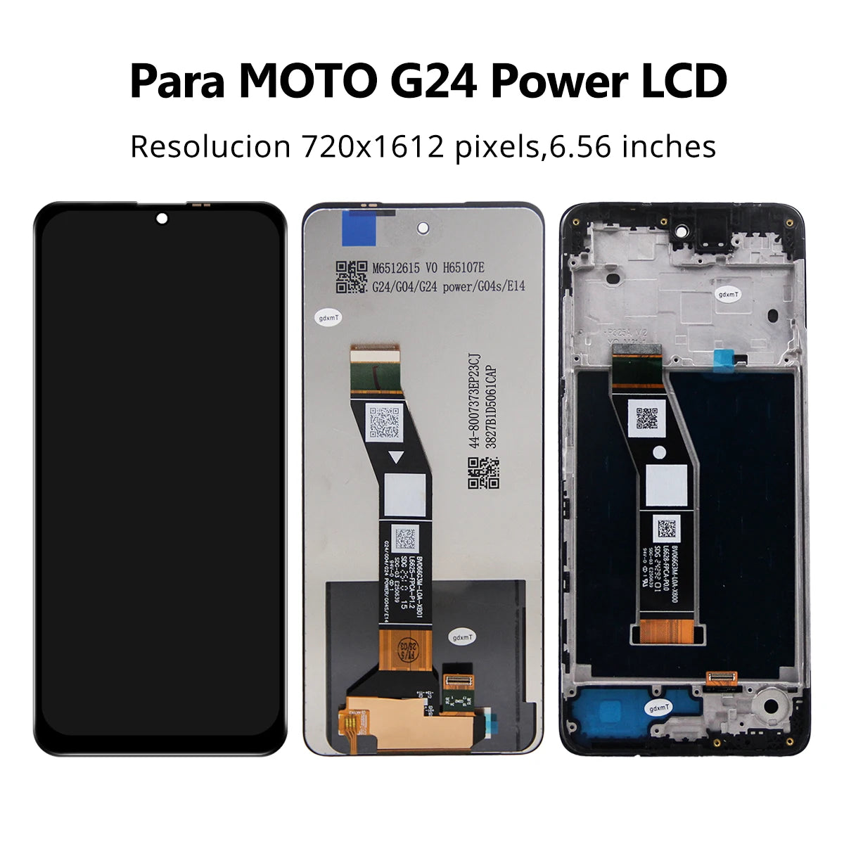 6.56“ For Motorola Moto G24 Power Display LCD Touch Panel Digitizer Assembly Screen For Moto G24 Power With Frame Replacement Motorola phone repair parts