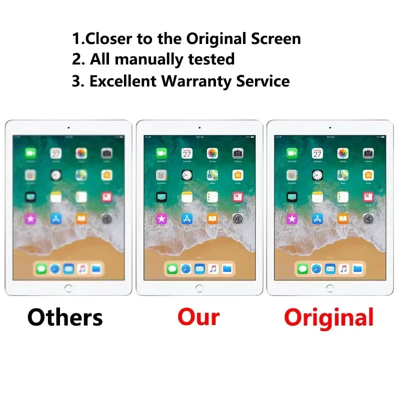 LCD Touch Screen For Apple iPad 6 6th Gen A1954 A1893 iPad 9.7 2018 Assembly Digitizer Front Glass Display Panel Replacement  iPad repair parts