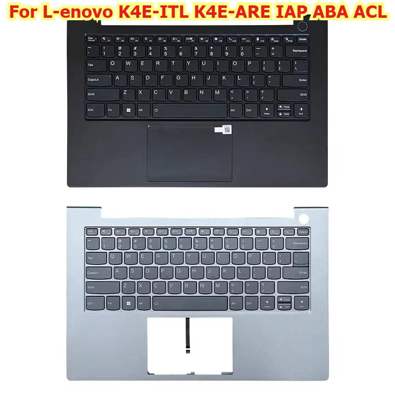 Upper case keyboard for Lenovo K4E-ITL K4E-ARE IAP ABA ACL topcase palmrest C shell keyboard cover touchpad assembly Lenovo laptop repair parts
