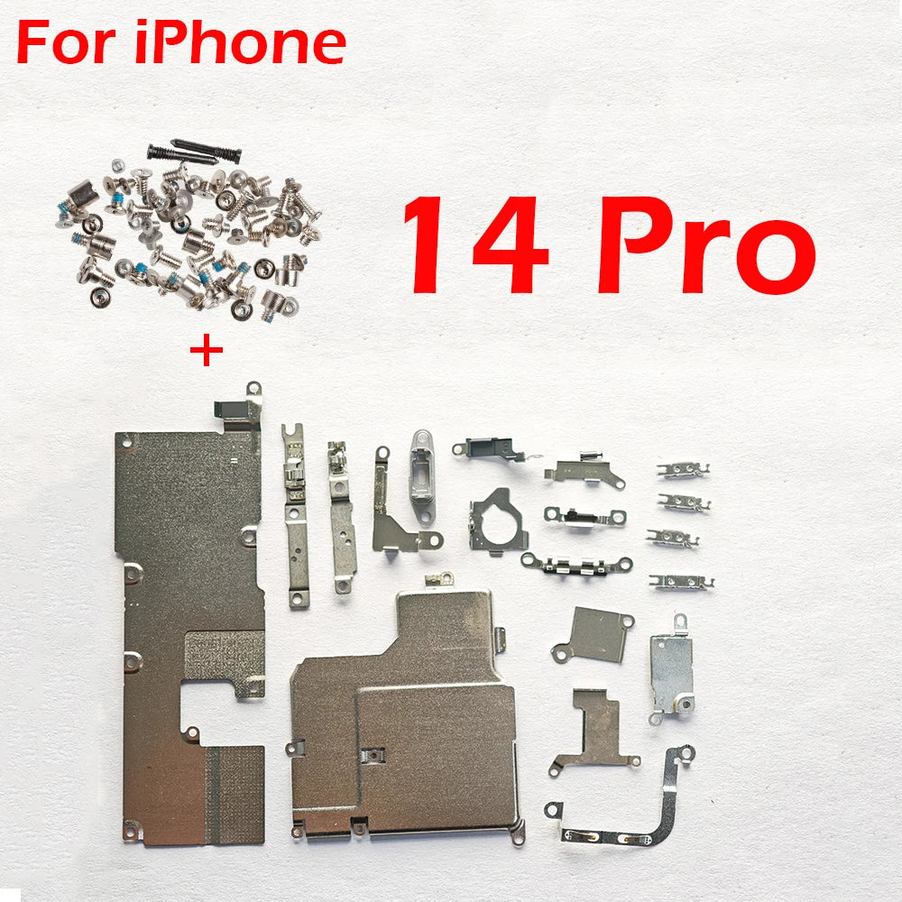 1set Full Set Metal + Screw for iPhone 13 Pro Max 14 Plus 11 12 Inner Bracket Accessories Shield Plate Parts iPhone phone repair parts