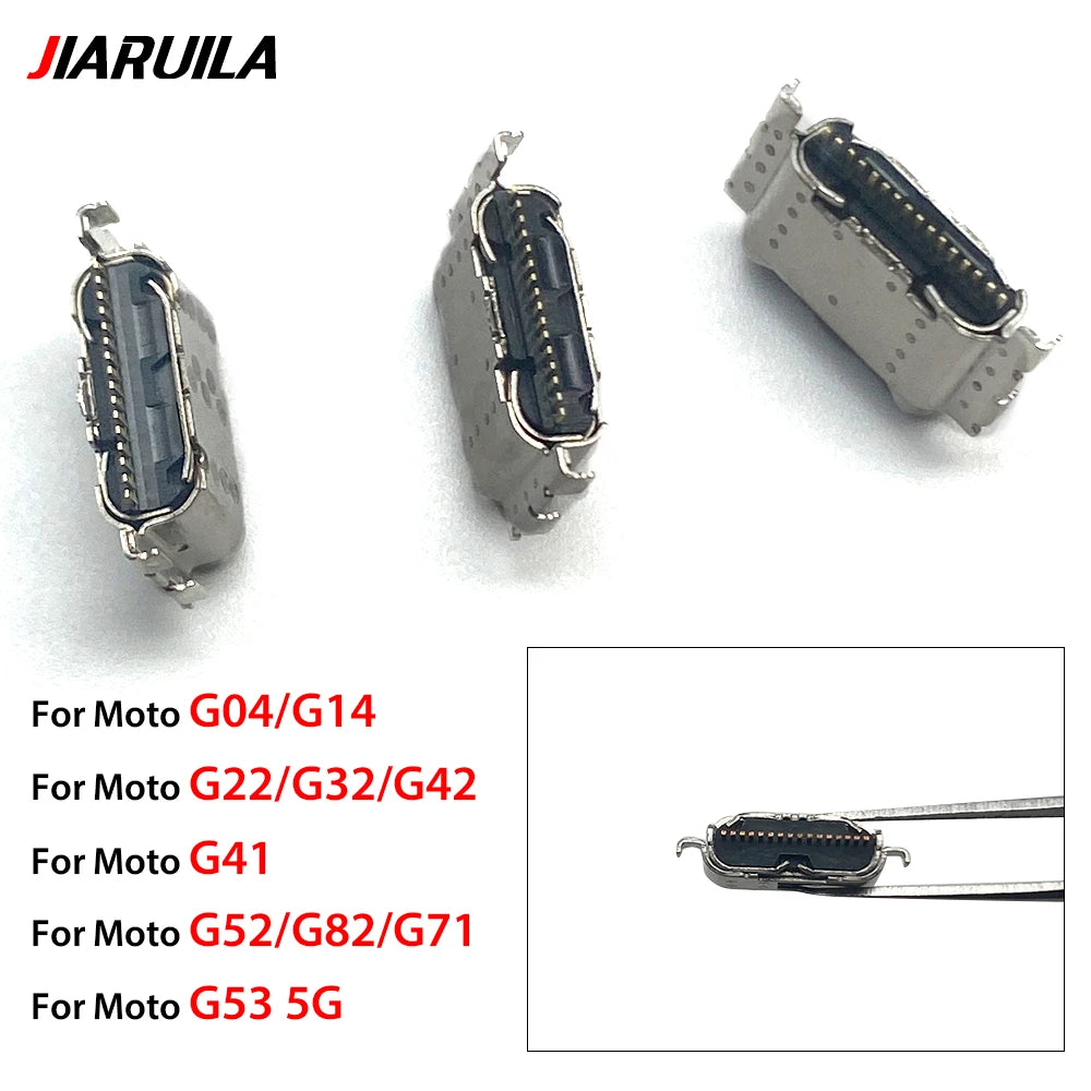 10Pcs， Micro USB Connector Charging Port Jack For Moto G04 G14 G22 G32 G62 G31 G51 G52 G13 G23 G53 G54 G10 G20 G30 G50 G60 G60s Motorola phone repair parts