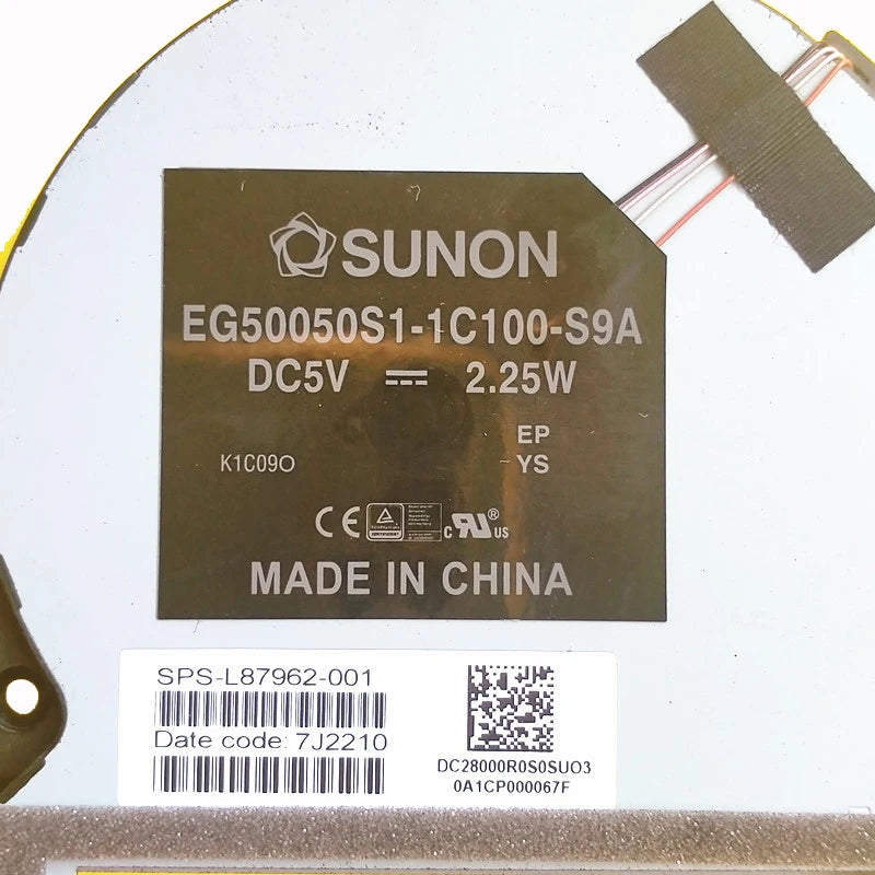 NEW Original LAPTOP CPU COOLING FAN FOR HP Envy 13-BA 13-BA0017TX TPN-C145 L94043-001 HP laptop repair parts