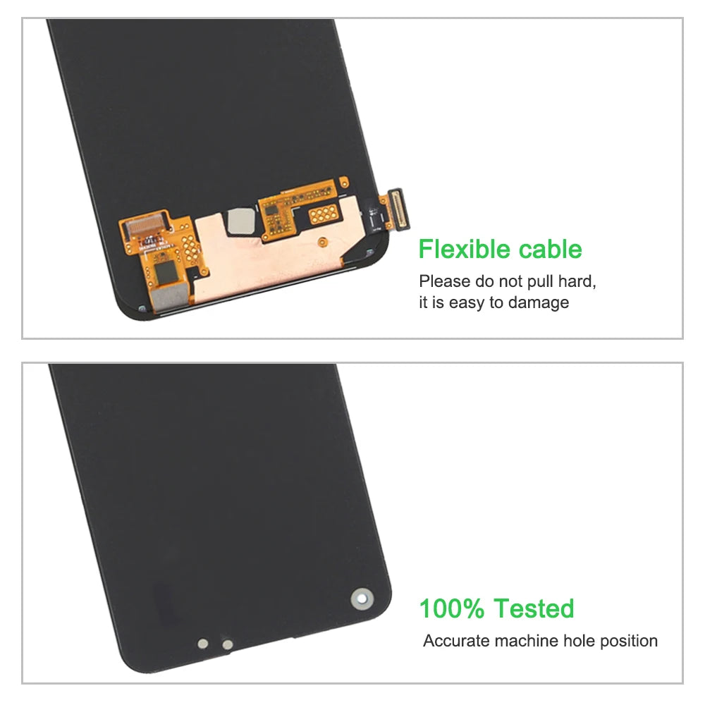 6.4" AMOLED For OPPO Realme 8 Pro LCD Display Touch Screen Digitizer RMX3081 For Realme8 Pro LCD Screen With Frame Replacement OPPO phone repair parts