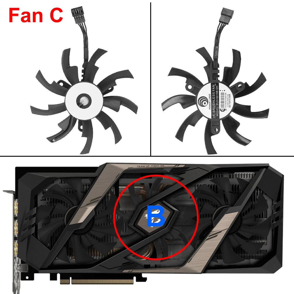 New Original 95MM PLD10015B12H Cooling Fan Replacment For Gigabyte AORUS GeForce RTX 2060 2070 2080 Ti SUPER 8G Graphics Card Gigabyte laptop repair parts
