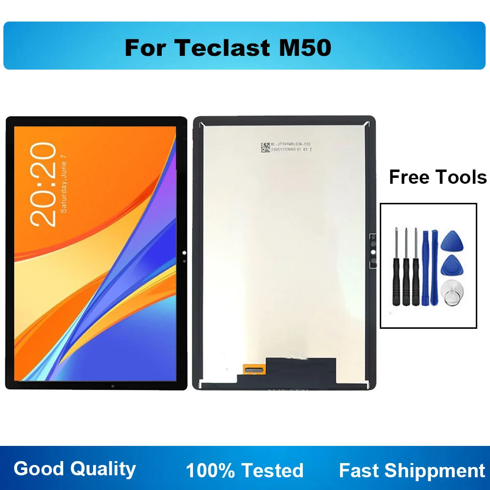 Original LCD Screen For Teclast M50 TLA007 Display LCD Touch Screen Digitizer Assembly Replacement Tablet repair parts