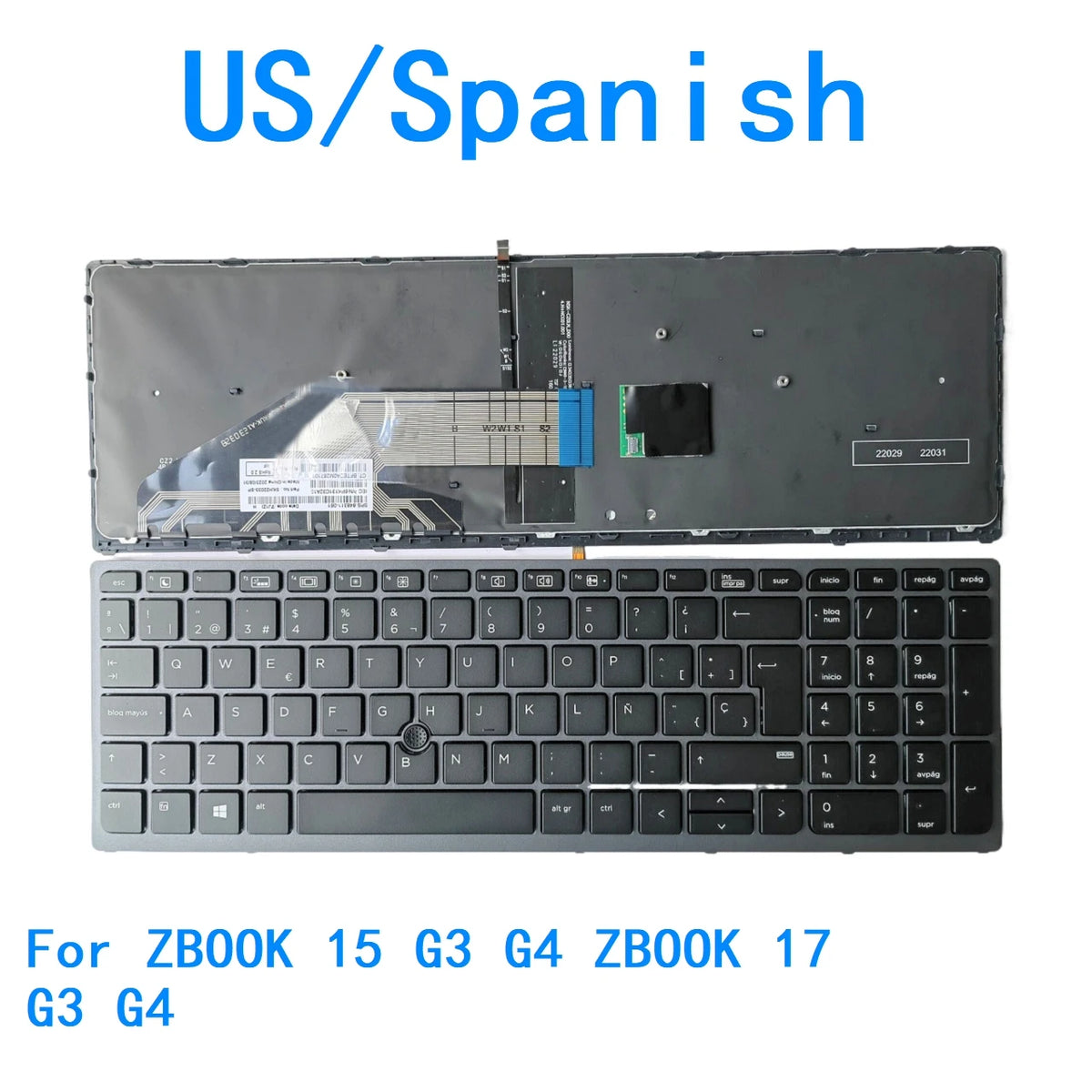 New US Spanish language  Backlit Keyboard For HP ZBOOK 15 G3 G4 ZBOOK 17 G3 G4 Notebook PC Replacement Keyboard  HP laptop repair parts
