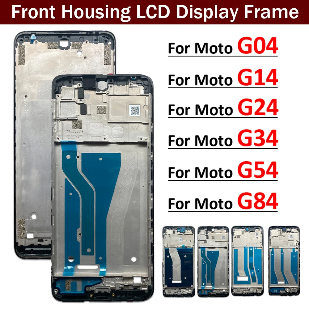 Housing Middle Frame Bezel Plate Cover For Motorola Moto G04 G14 G24 G34 G54 G84 Power Motorola phone repair parts
