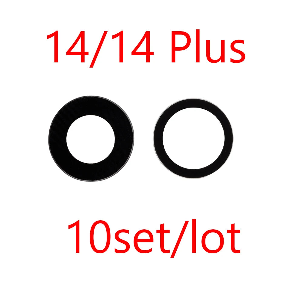 10pcs Rear Back Camera Lens Glass for iPhone 14 13 Pro Max 12 11 ProMax Mini XR XS XSMax X 7 8 Plus 6 6s SE with Glue Sticker iPhone phone repair parts