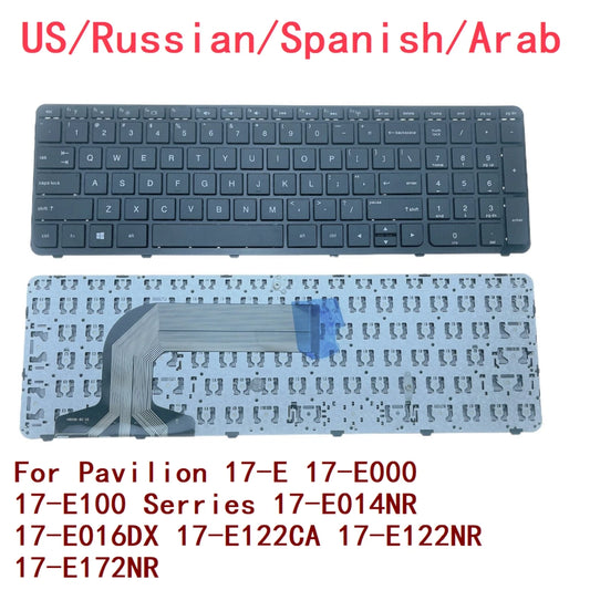US Russian Spanish Arab Keyboard For HP Pavilion 17-E 17-E000 17-E100 Serries 17-E014NR 17-E016DX 17-E122CA 17-E122NR 17-E172NR HP laptop repair parts