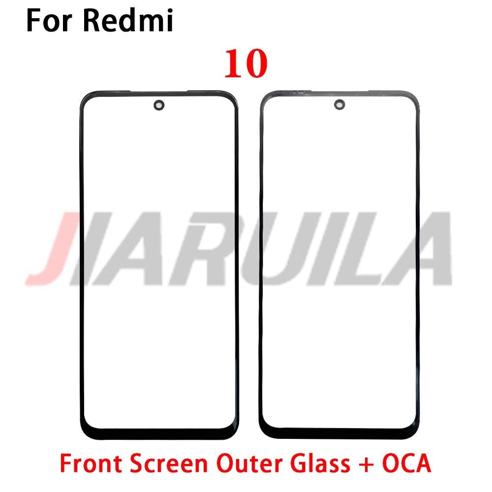 New Front Screen Outer Glass With OCA For Xiaomi Redmi 8 8A 9 9A 9C 9T 10 10A 10C 12 12C 13C 14C A1 A2 A3 Repair Parts  Xiaomi  Xiao mi phone repair parts