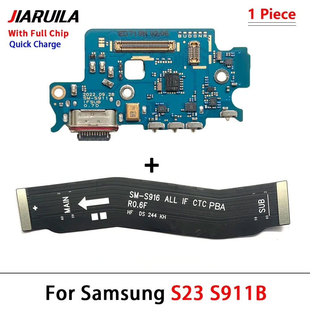 New USB Charger Charging Dock Port Connector Main Board Flex Cable For Samsung S22 S23 Plus Ultra 5G S901 S906 S908 S911 S916 Samsung phone repair parts