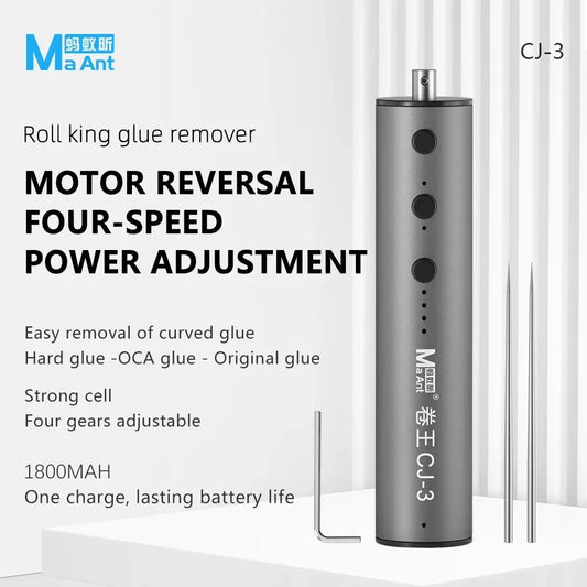 MaAnt CJ-3 Electric OCA Glue Remover 4-Speed Adjustment Ultra-Long Battery Life 30 Seconds Automatic Sleep Easy to Remove Glue Professional Repair Tools