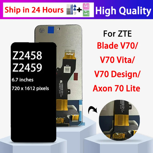Axon 70 Lite Display For ZTE Blade V70 Vita Z2459 LCD Display Touch Screen Digitizer For ZTE Nubia V70 Design Z2458 LCD ZTE phone repair parts