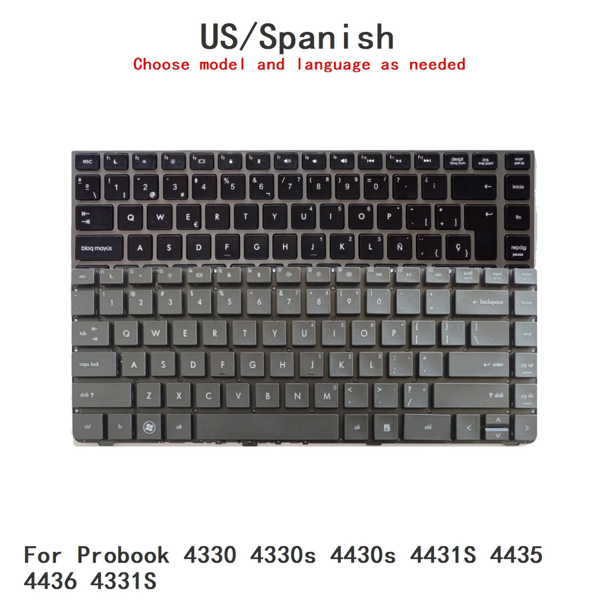 New US Spanish Language  Keyboard For HP Probook 4330 4330s 4430s 4431S 4435 4436 4331S Notebook PC Replacement Keyboard  HP laptop repair parts