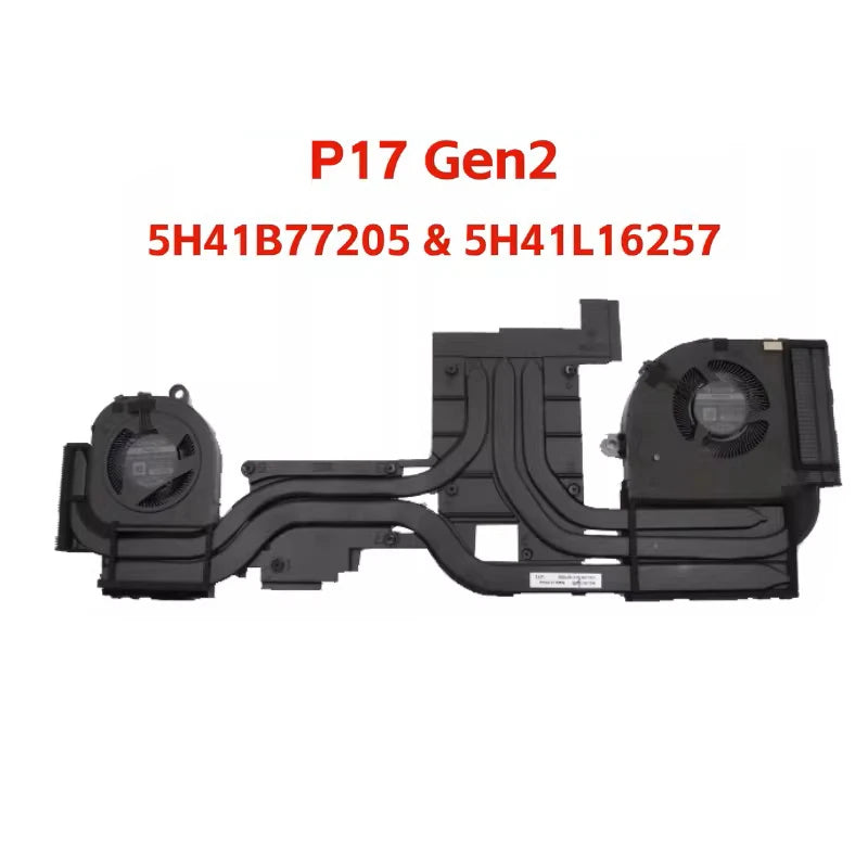 NEW Original LAPTOP CPU GPU Cooling Fan With Heatsink For Lenovo ThinkPad P17 Gen1/2 5H40X89385 5H40X89386 5H41B77205 5H41L1625  Lenovo laptop repair parts