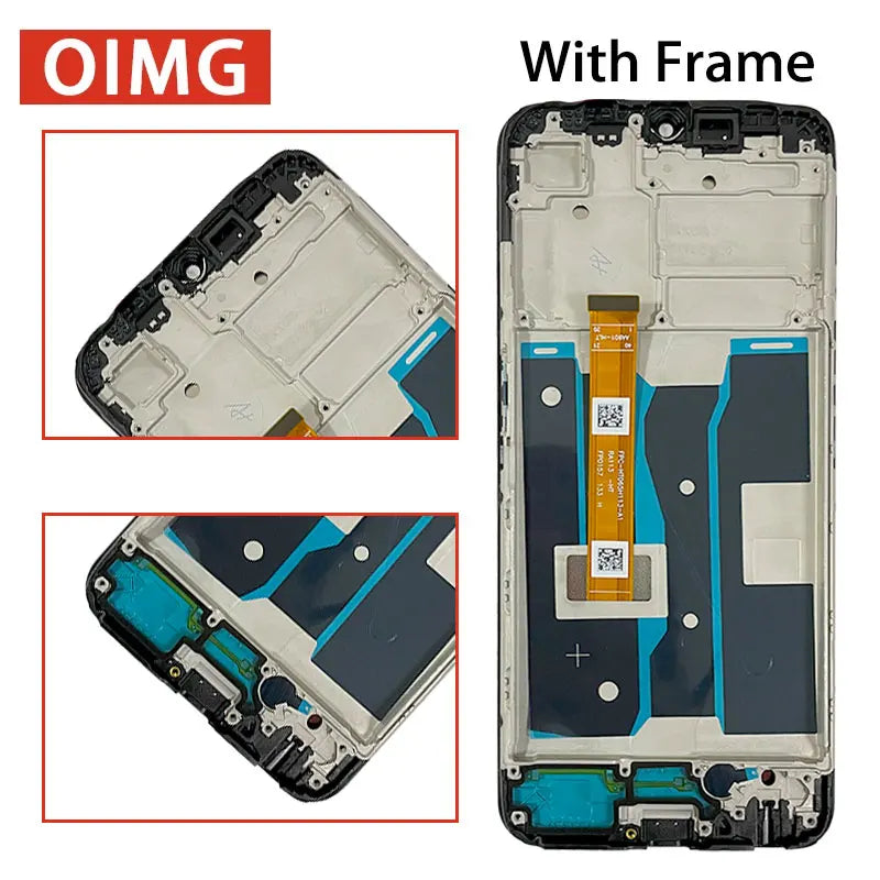 6.52"High Quality For Oppo A54s LCD CPH2273 DIsplay With Frame Digitizer Assembly For Oppo A54S LCD Replacement Repair Parts Oppo phone repair parts Realme phone repair parts