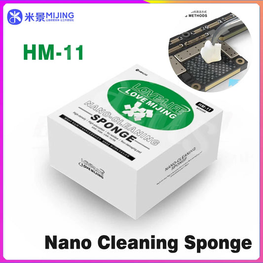 500pcs MIJING HM-11 Nano Cleaning Sponge Is Suitable for Mobile Phone Rear Glass, Screen, Frame, Camera Module Without Residue Professional Repair Tools