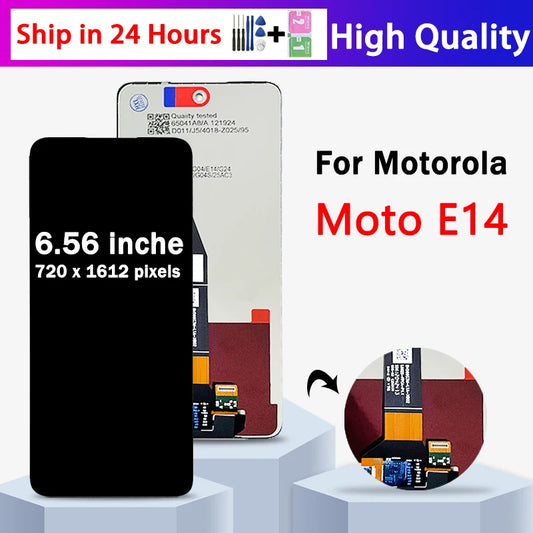 6.56" IPS For Motorola Moto E14 LCD Touch Screen Sensor Digiziter Assembly Replace For Motorola Moto E14 XT2421-14 LCD Frame Motorola phone repair parts