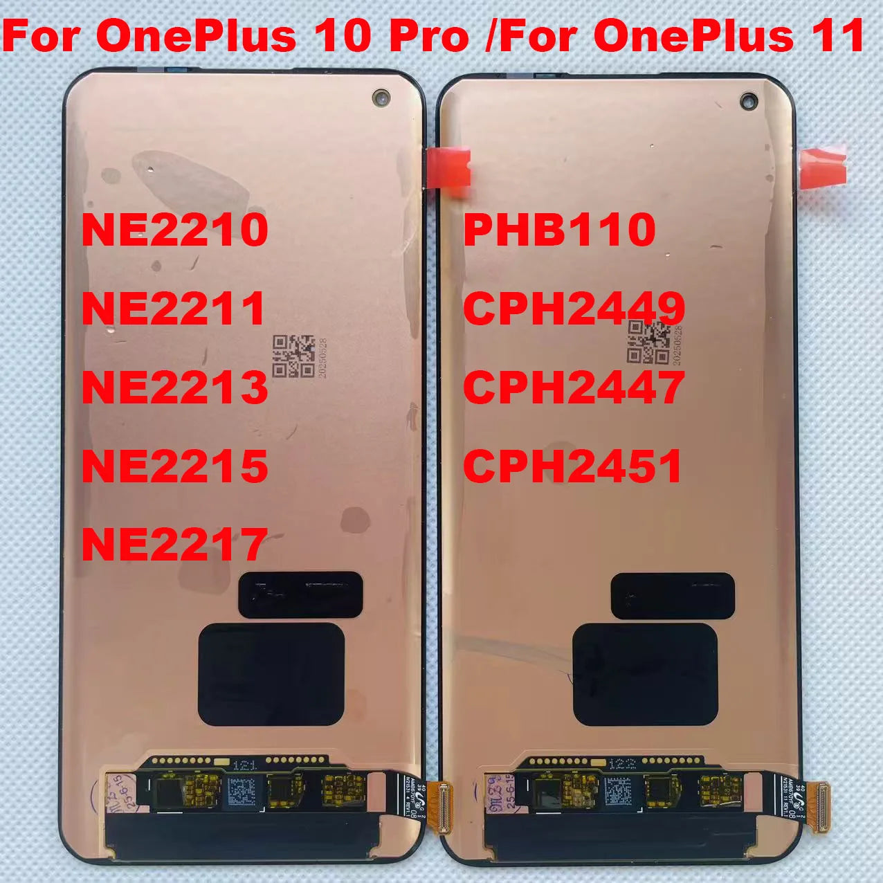 6.7" Original Amoled Tested For OnePlus 10 Pro NE2210 LCD Display Screen+Touch Panel Digitizer For OnePlus 11 1+10Pro 1+11 Frame  OnePlus phone repair parts