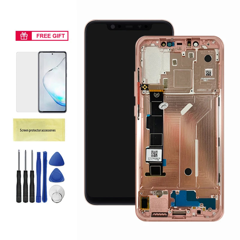 Super AMOLED Mi 8 Screen Replacement, for Xiaomi Mi 8 LCD Display Digital Touch Screen with Frame Assembly for Mi8 M1803E1A Xiaomi phone repair parts