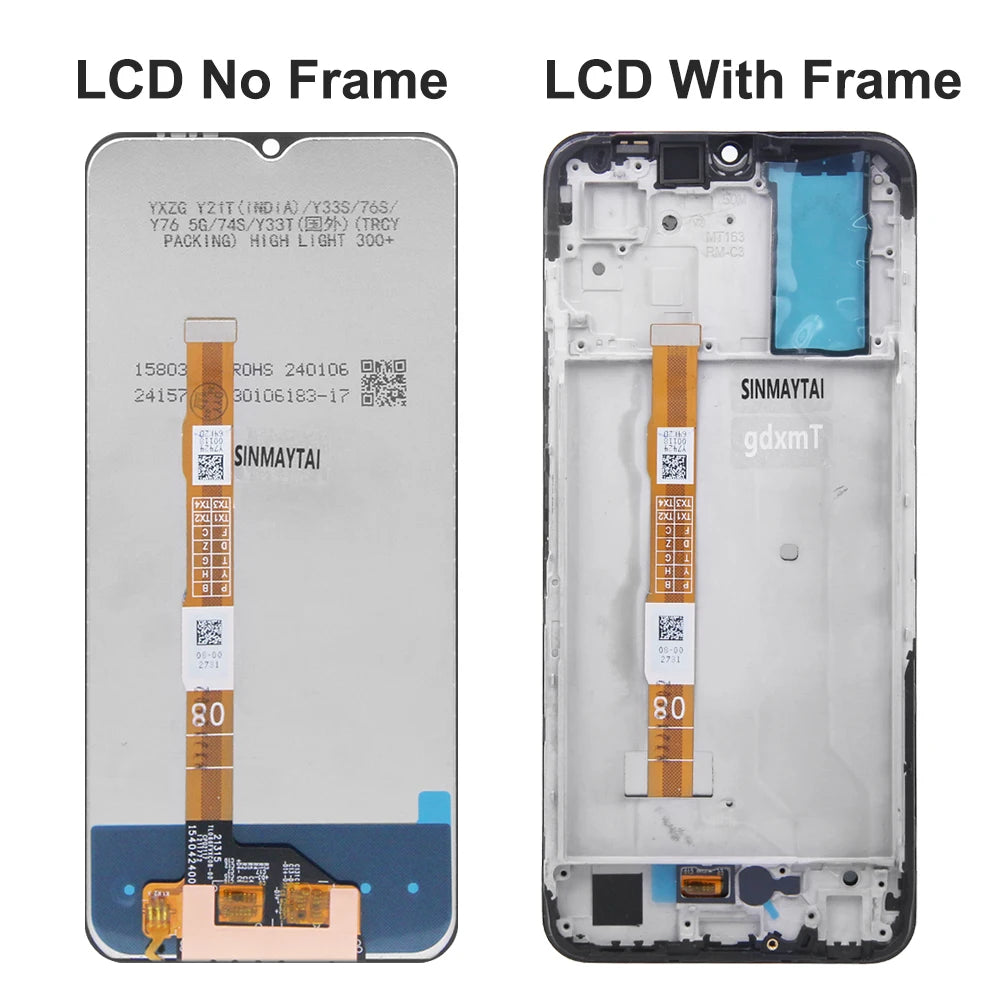 6.58'' For vivo Y33S V2109 Display Touch Screen Digitizer Assembly For VIVO Y33S LCD  Display Repair Parts 100% Tested Vivo phone repair parts